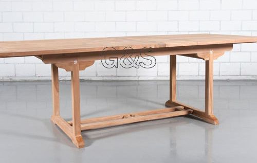 Uitschuifbare tafel recht 100x180/240x74