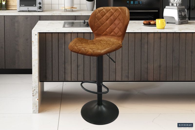 Barstoel Malaga PU cognac