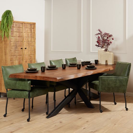 Boomstamtafel Boston natuur 240cm