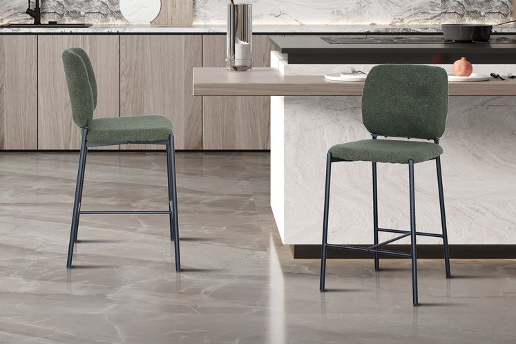 Counterstoel Sophia stof groen
