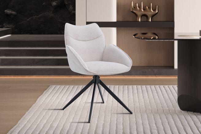 Draaibare stoel Mahi stof beige