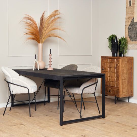Eettafel Boaz black 160