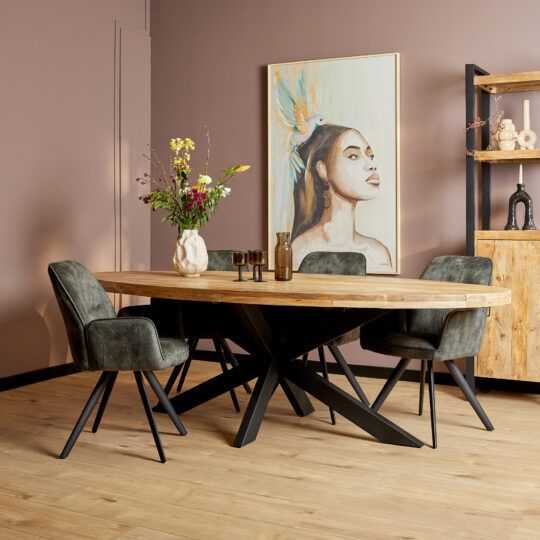 Eettafel Denver 240 cm ovaal