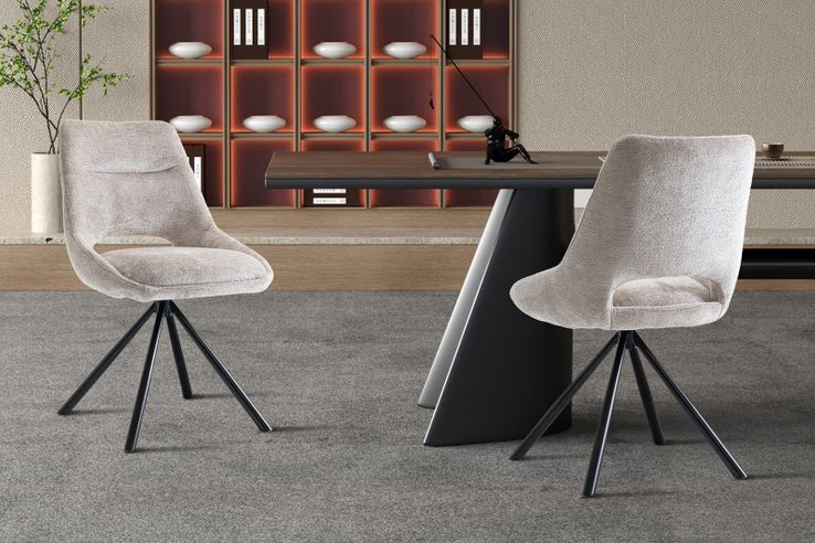 Stoel Dante stof beige