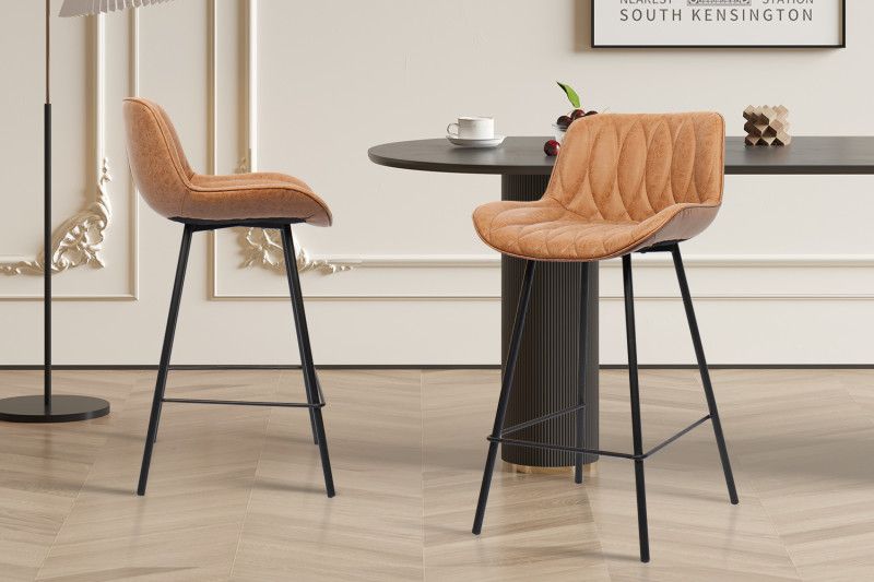 counterstoel  Nova PU cognac