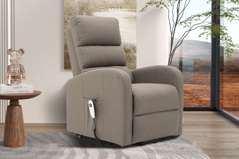 elektrische relax Bruges stof taupe 