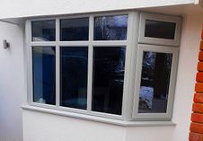 Agate grey uPVC bay window