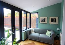 Anthracite grey uPVC lean-to conservatory