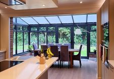 Anthracite grey uPVC lean-to conservatory