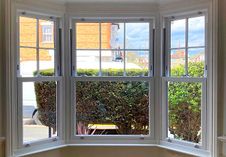 3-sided bay in ECOSlide sash windows interior