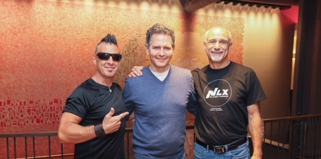 John and Brian with CEO Craig Kallman recording at Atlantic Records