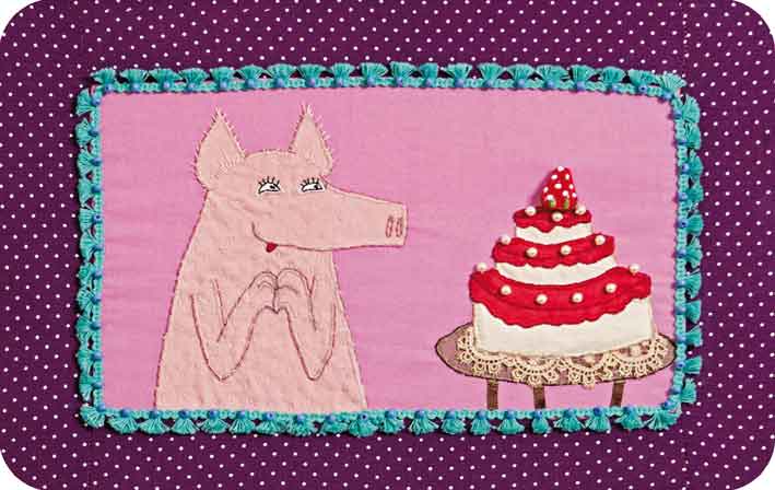 Wutz mit Torte