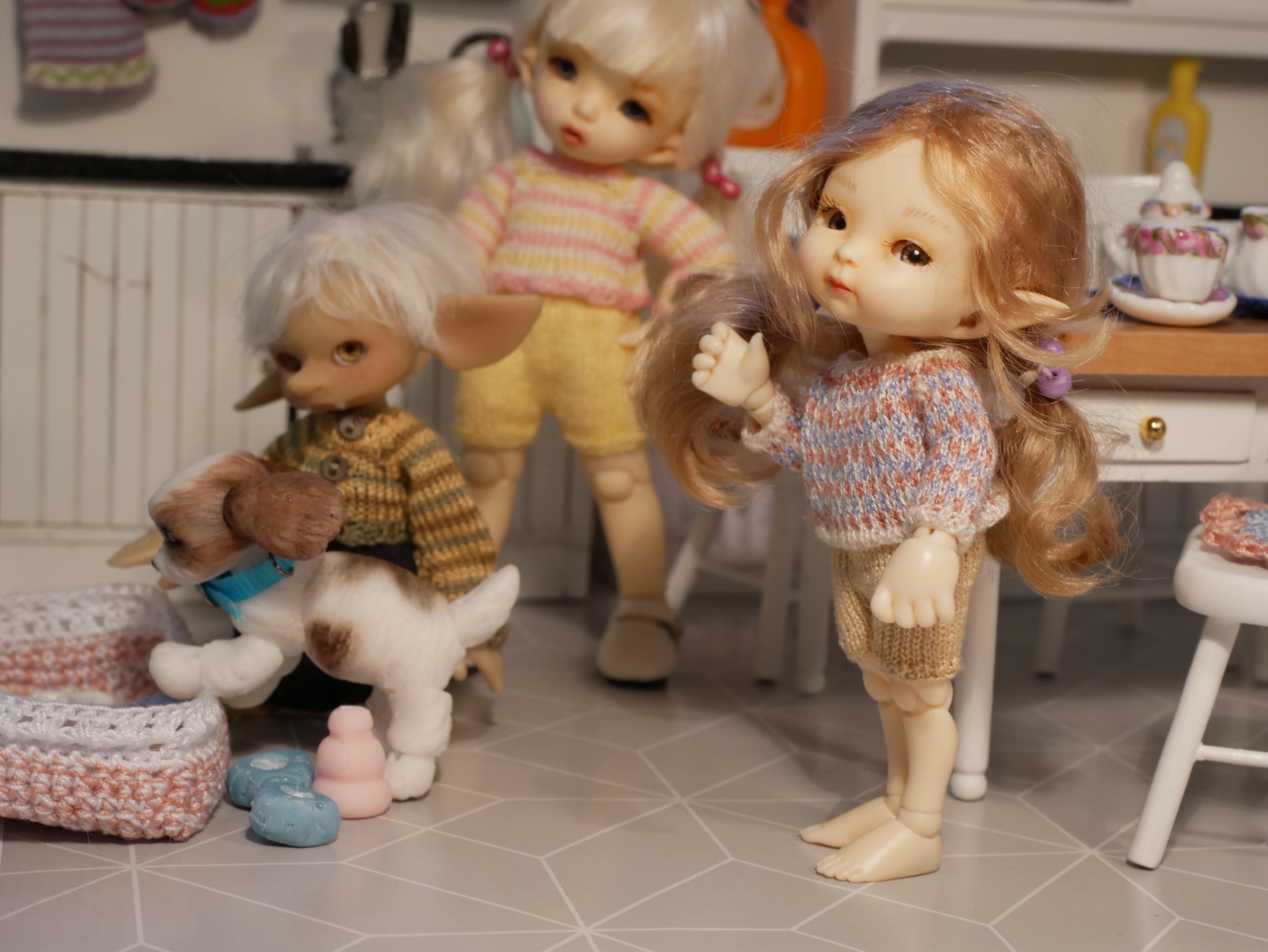 Frida giggles with joy