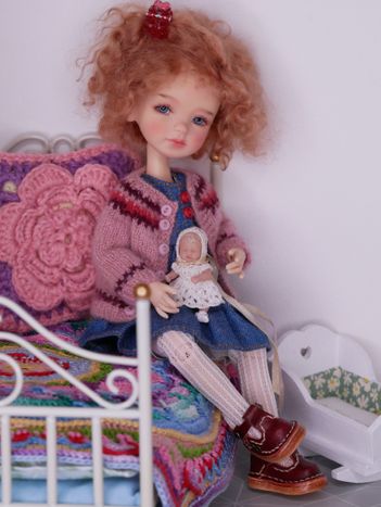 Astrid with her beautiful baby doll.