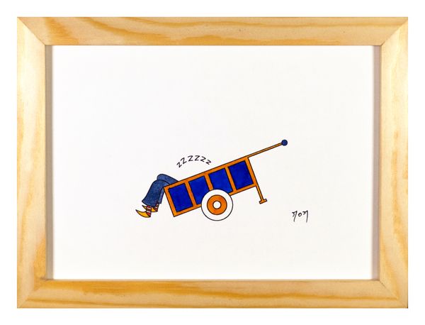 Aquarelle "Carrossa sieste". Format 20 x 15 cm.