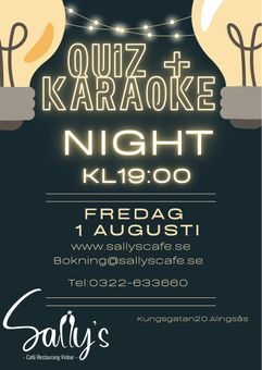 QUIZ & KARAOKE MED JONAS 1é Augusti