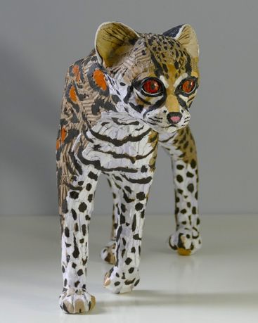 Margay - Small Wild Cat Series - Repurposed Cardboard