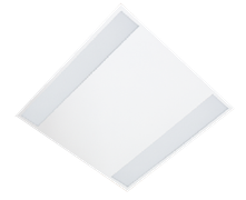 luminária led decorativa quadrada 620x620 18w e 37w com difusor acrílico lateral duplo