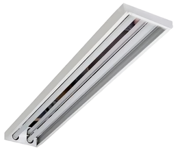 Luminária de sobrepor para lâmpada T8 tubular com refletor em alumínio