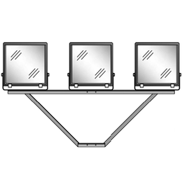 Cruzeta em aço galvanizado para refletor em topo de poste