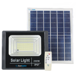 Refletor smd led IP67 solar com placa e bateria 200w