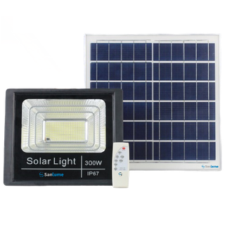 Refletor smd led IP67 solar com placa e bateria 300w