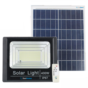 Refletor smd led IP67 solar com placa e bateria 400w