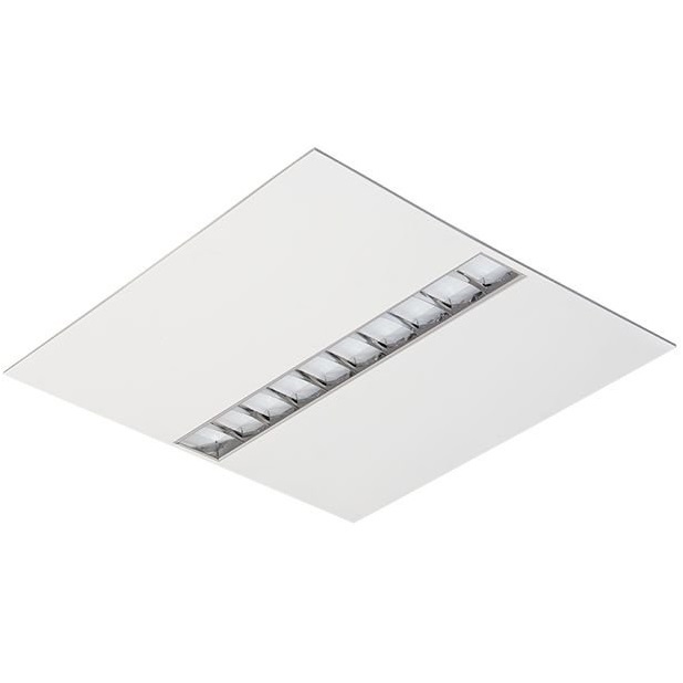 Luminária led decorativa quadrada 620x620 18w e 37w aleta central