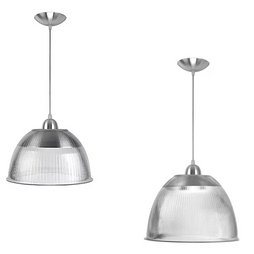 Pendente cúpula em acrílico prismático 12, 16 ou 20 polegadas