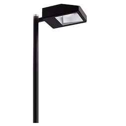 Poste decorativo com luminária chanfrada