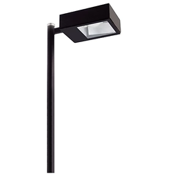 Poste decorativo com luminária retangular