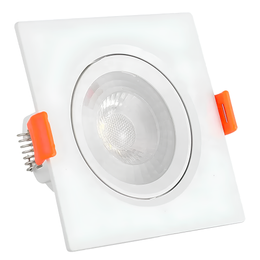Spot quadrado embutir led integrado foco móvel