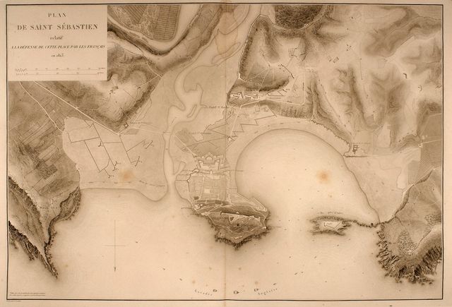 Título: 
Plano de San Sebastián sobre la defensa de la ciudad realizada por los franceses en 1813
Nº de documento: 
3443
Grabador: 
Collin, C.E. 
Fecha Soporte: 
1813
Descripción física:
1 plano de 60 x 89 cm en h. de 71 x 105 cm
Notas:
Escala en metros y en pies. Tiene impreso el sello del museo. Mancha de humedad en la parte superior central.
Materias:
Arte y Arquitectura-Edificios militares-Fuertes 
Arte y Arquitectura-Edificios militares-Murallas
Cartografía-Planos
Historia-Guerras-Batallas
Historia-Guerras-Guerra de la Independencia (1808-1814)
Paisaje natural-Arenales
Paisaje urbano-Ciudades
Topónimo:
Donostia-S.Sebastian - Gipuzkoa 
Urumea - Gipuzkoa 
Signatura: 
ZM : P,7
Localización: 
Museo Zumalakarregi Museoa 
