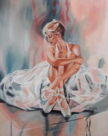 Ballerina met roos