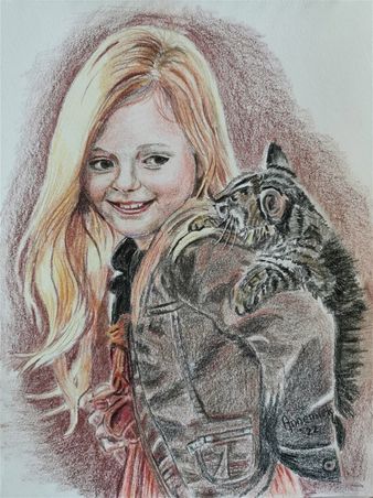 meisje met kat