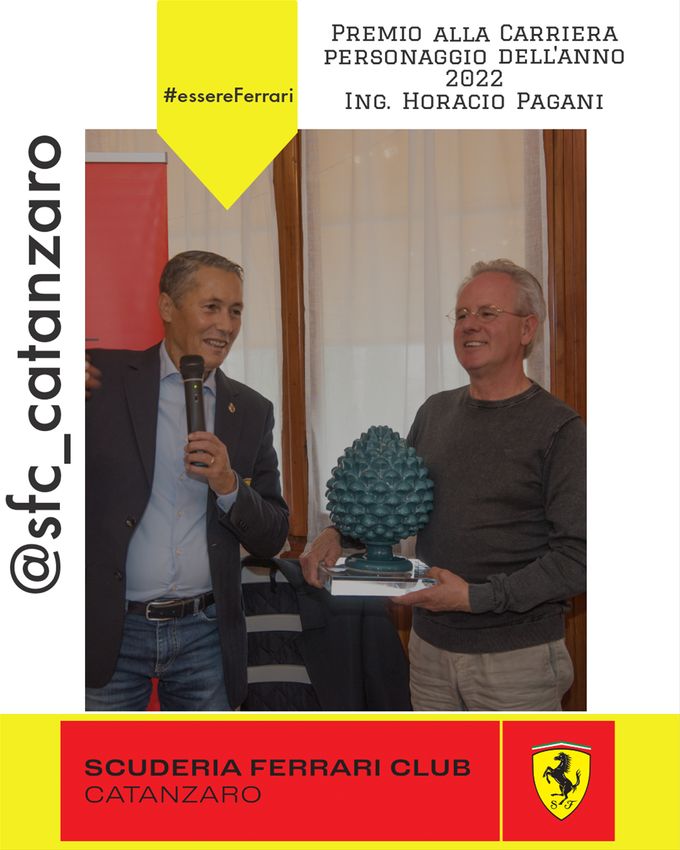 2022 PREMIO ALLA CARRIERA E PERSONAGGIO DELL'ANNO ING. HORACIO PAGANI