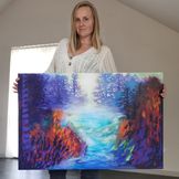 landschap kunst kleurrijk expressief beweging
