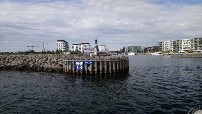 På vei ut fra Tuborg GjesteHavn