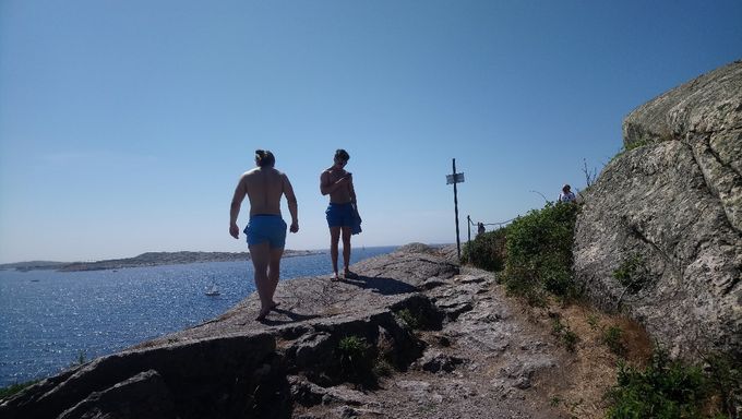 Klar for bading på øyen Marstrand