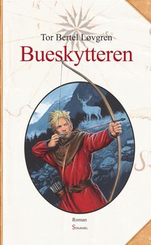 OMSLAG: SVARTDØLEN, STAVKIRKEEKSPERTEN OG VIKINGEN ANDERS KVÅLE RUE HAR LAGET OMSLAGET TIL BOKA BUESKYTTEREN.