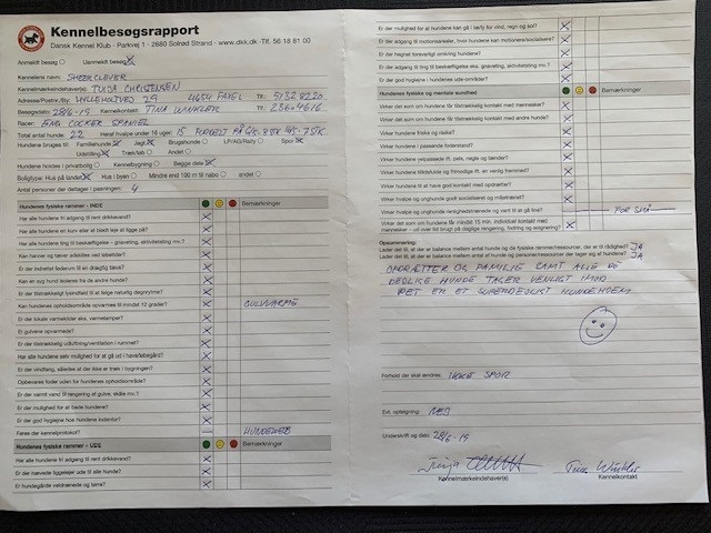 DKK raport efter Kennelbesøg