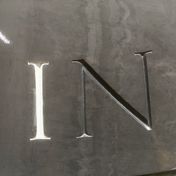 Trial painting of letter