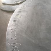 Detail of italic lettering