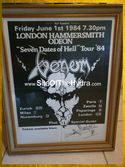 VENOM 7 Dates Of Hell Tour Poster