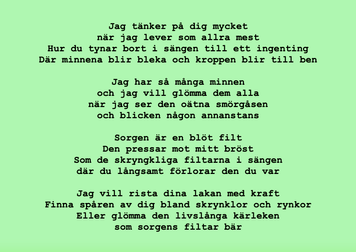 Jag tänker på dig
