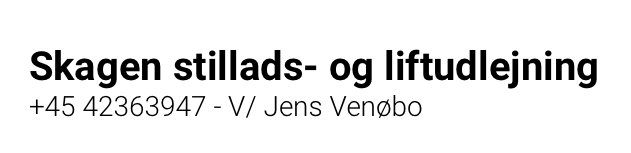 Skagen stillads- og liftudlejning
