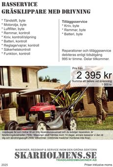 2025-01 verkstadspriser gräsklippare med drivning