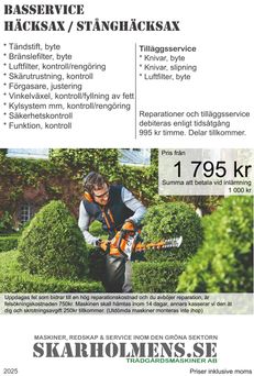 2025-01 verkstadspriser häcksax