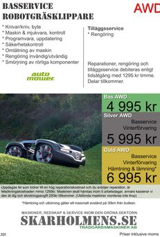 2025-01 verkstadspriser robot AWD