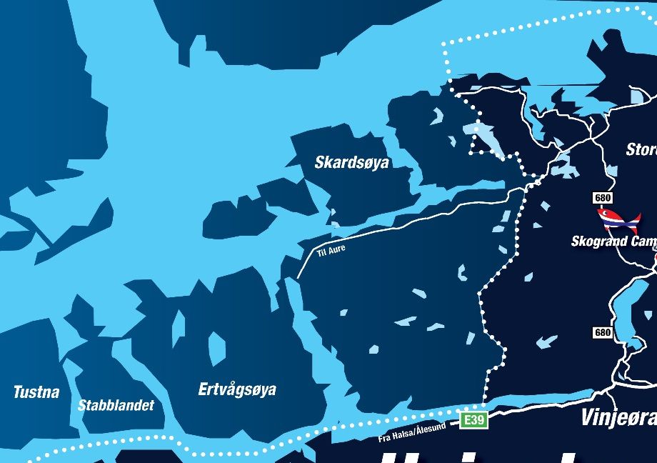 HEIM KOMMUNE SKOGRAND CAMPING. Nye Heim kommune fra 2020 av Halsa, Snillfjord og Hemne kommuner.